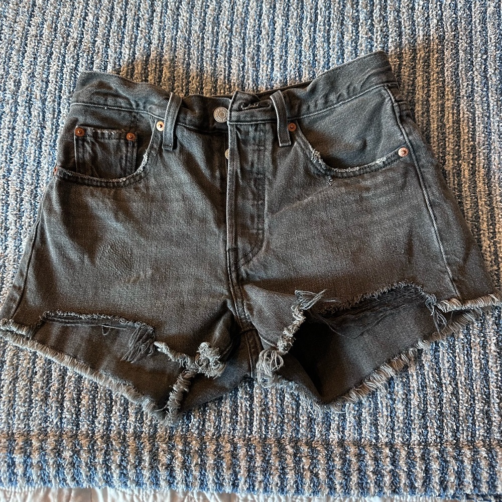 Levi's 501 Frayed Denim Cutoff Shorts